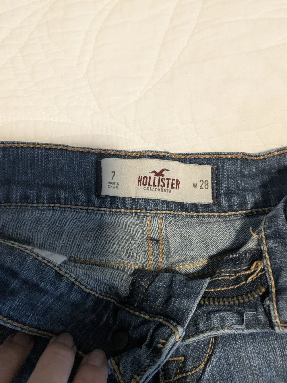 Hollister Women's Blue Denim Shorts